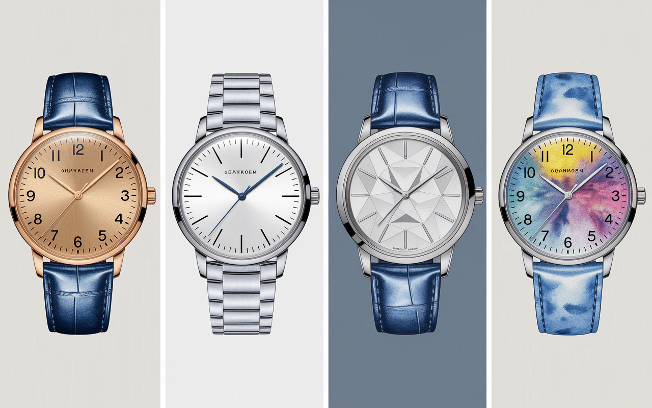 Tatouages horloge réaliste minimaliste géométrique aquarelle