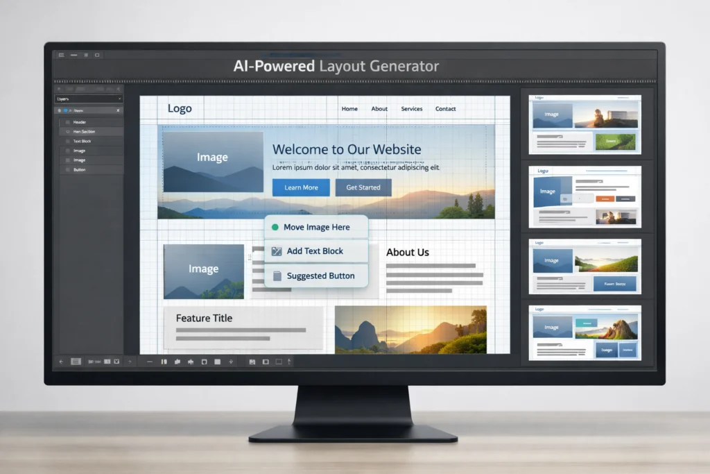AI for rapid prototyping and layout in web design