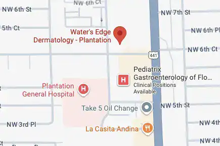 Map showing the location of Plantation