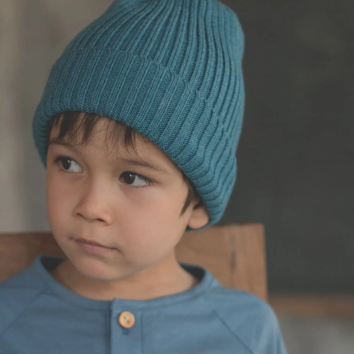 Shirt Langarm Blau Mit Stickerei – Bild 3