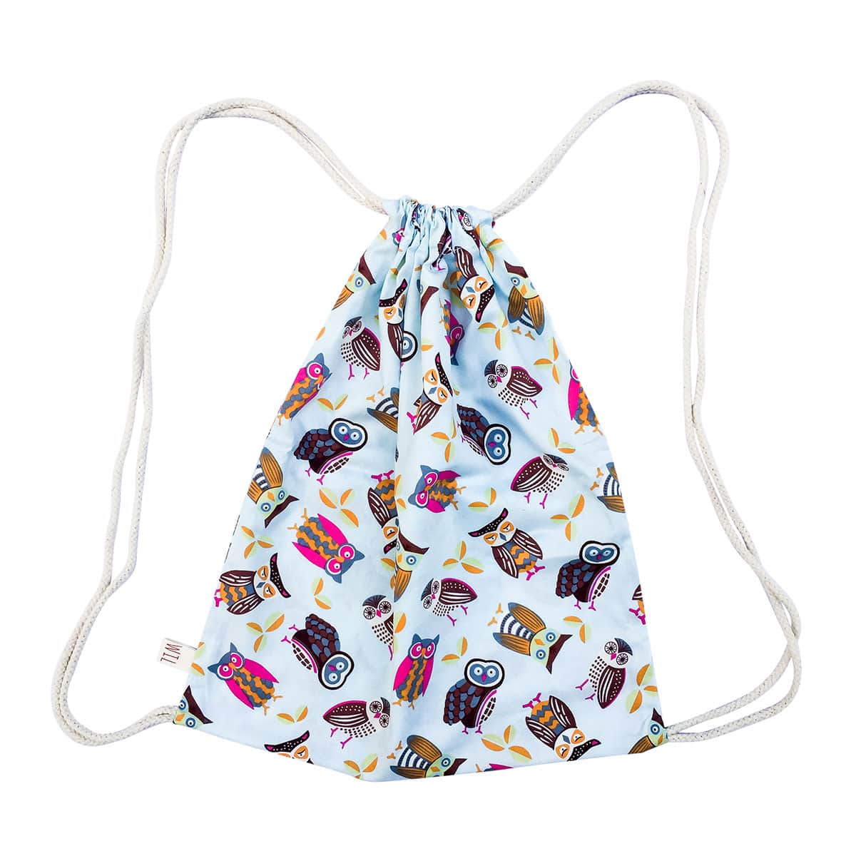 Turnsäckli Eule Hellblau