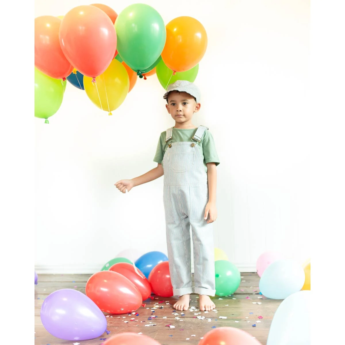 Latzhose Blau gestreift – Bild 3