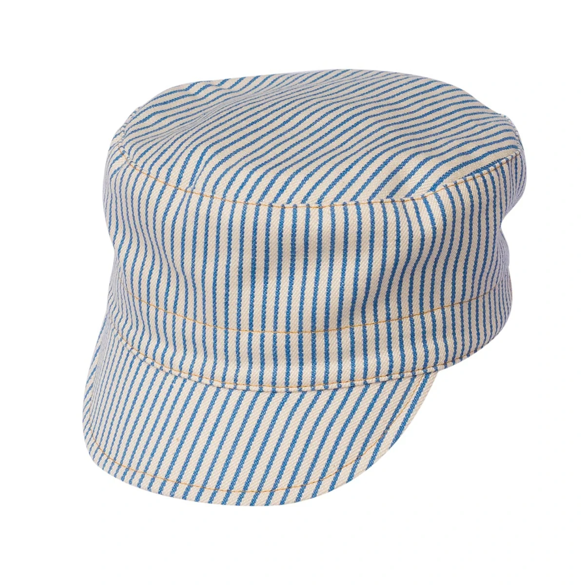 Cap Creme/Blau gestreift