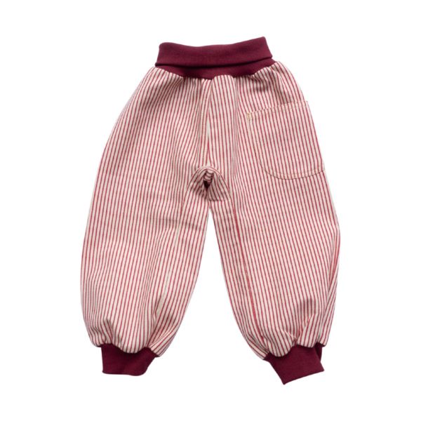 Cozy Pants Creme/Rot gestreift