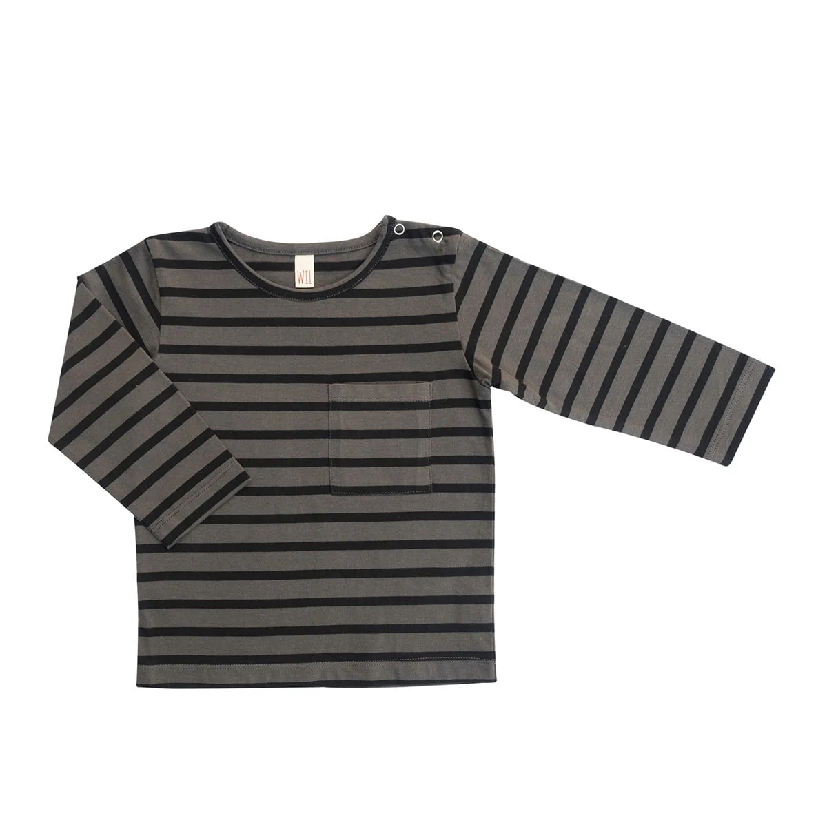 Sweatshirt Gestreift Grau