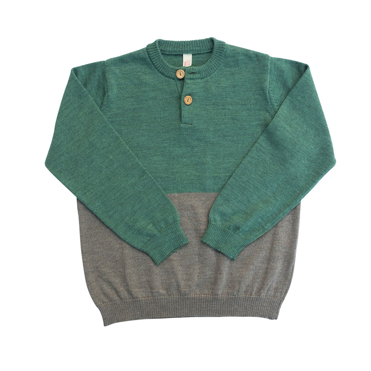 Strickpullover Grün & Natur