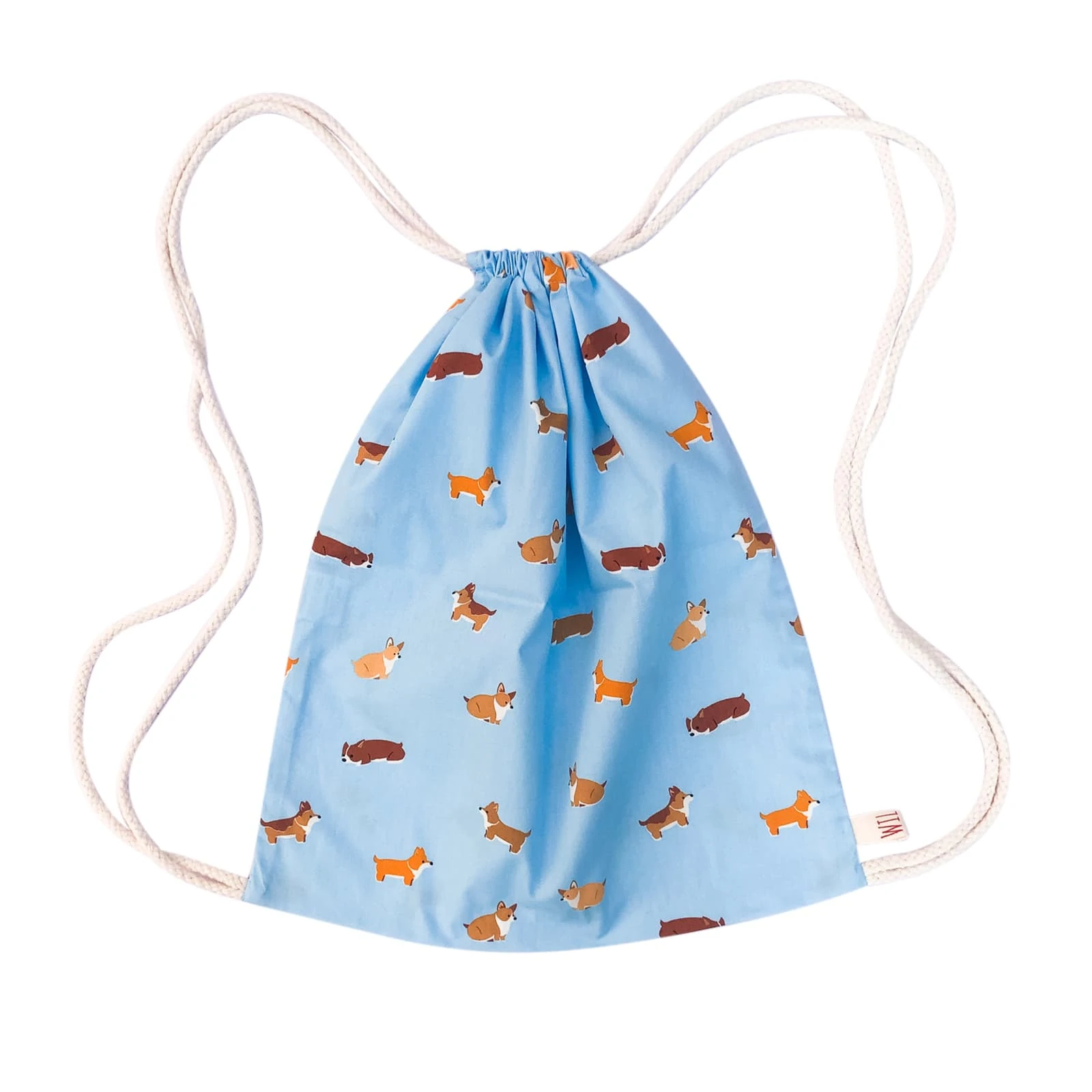 Turnsäckli - Hund hellblau