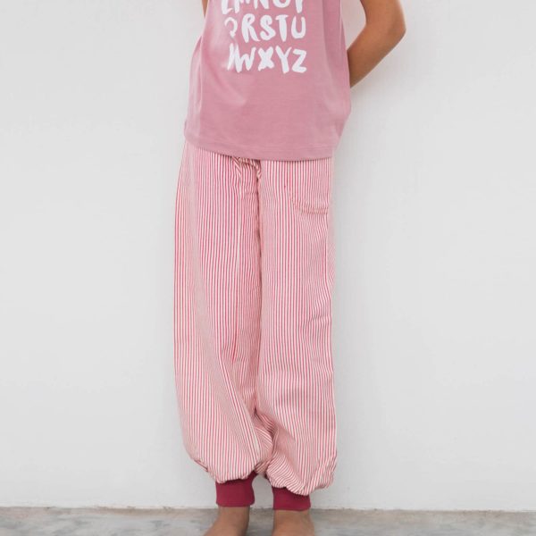 Cozy Pants Creme/Rot gestreift – Bild 5