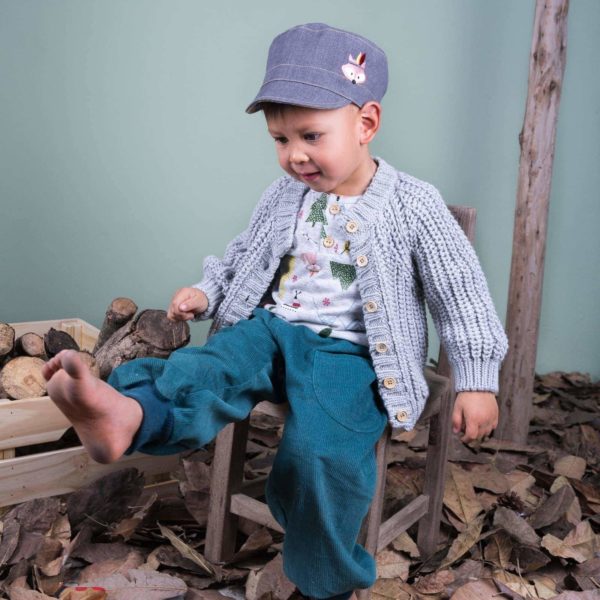 Cap Denim Grau Mit Stickerei – Bild 3