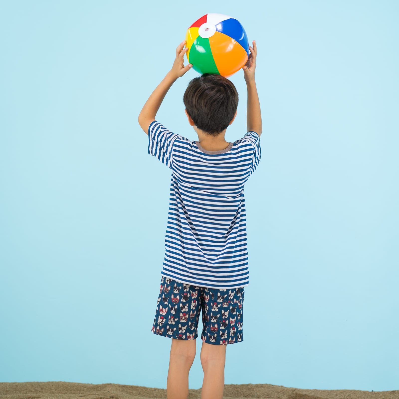 Tshirt Blau Weiss Gestreift – Bild 3