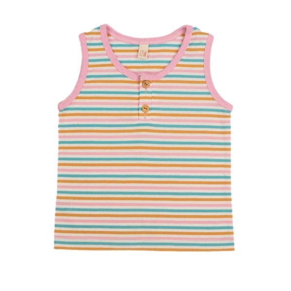Trägershirt Bunt Gestreift
