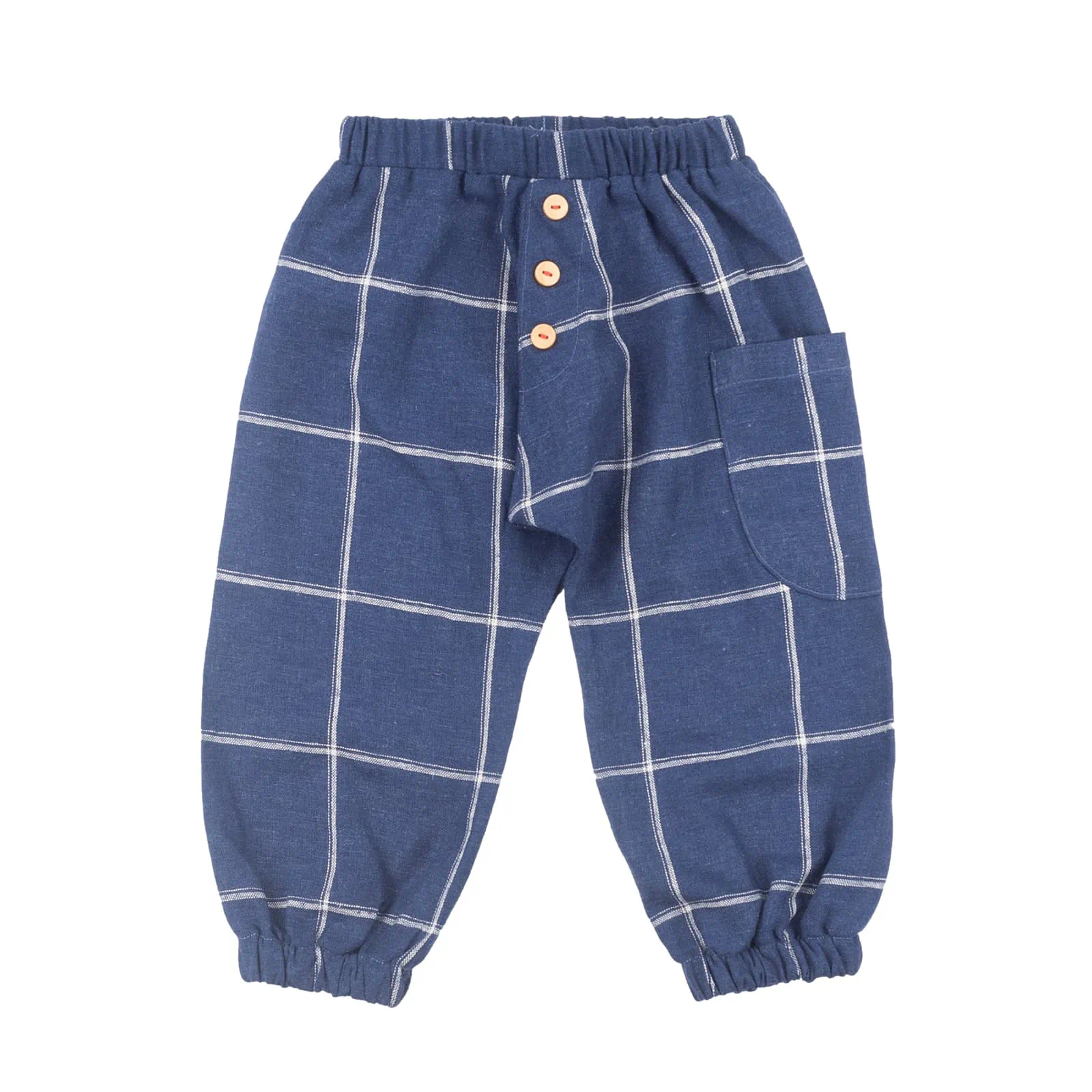 Haremshose Blau kariert Baby