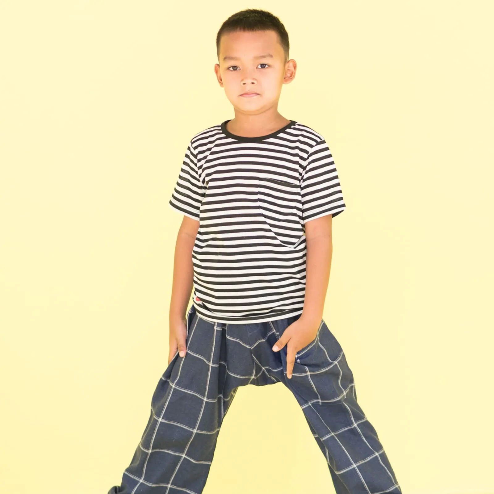 Haremshose Blau kariert Baby – Bild 2