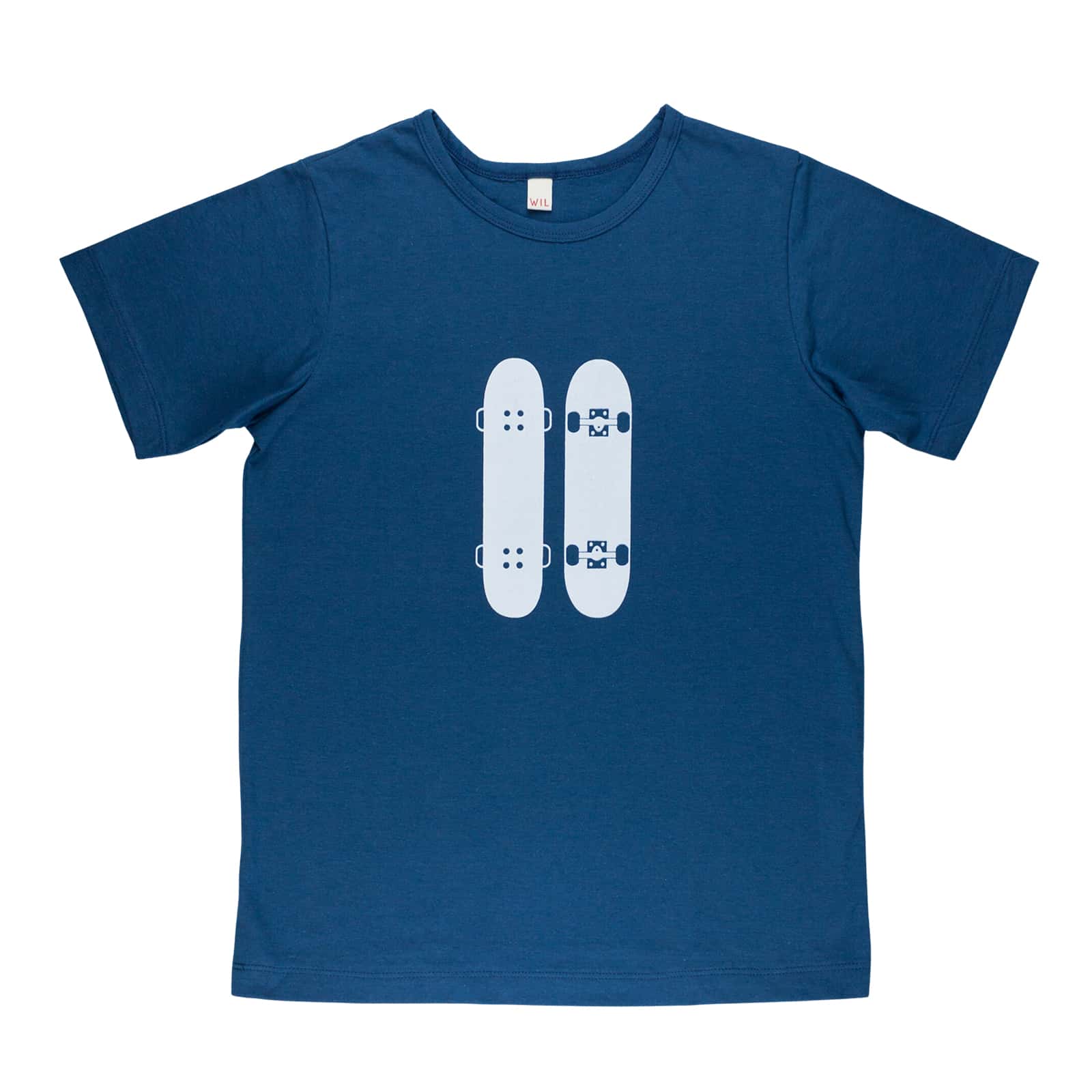 Skateboard - Shirt kurzarm mit Aufdruck dunkelblau