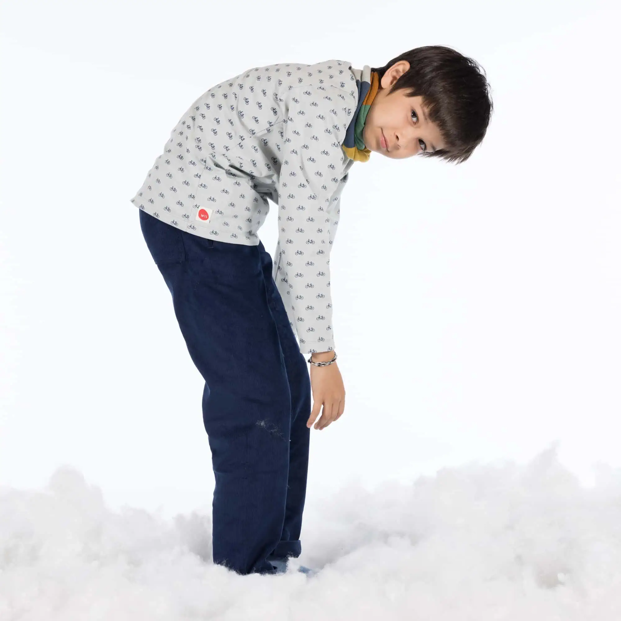 Langarm Shirt Bicycle Hellgrau Baby – Bild 3