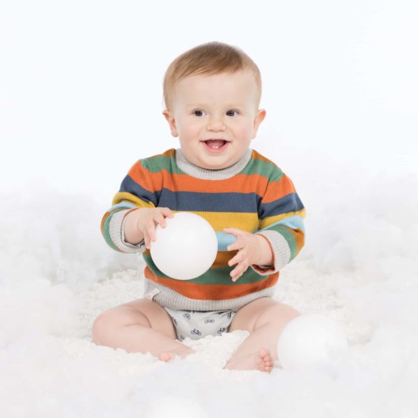 Strickpullover Unisex Gestreift Bunt Baby – Bild 3