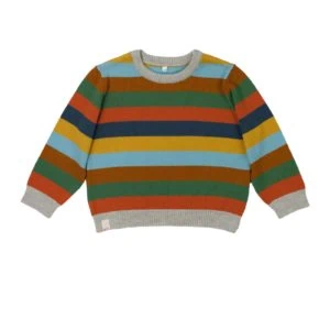 Strickpullover Unisex Gestreift Bunt Baby