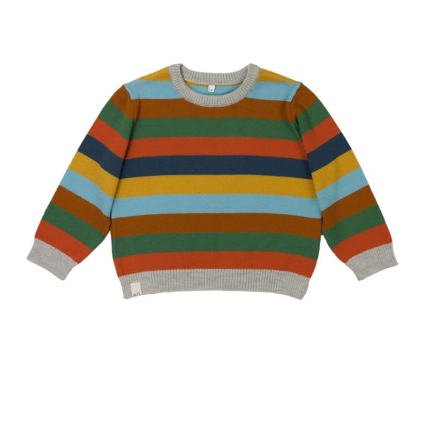 Strickpullover Unisex Gestreift Bunt Baby