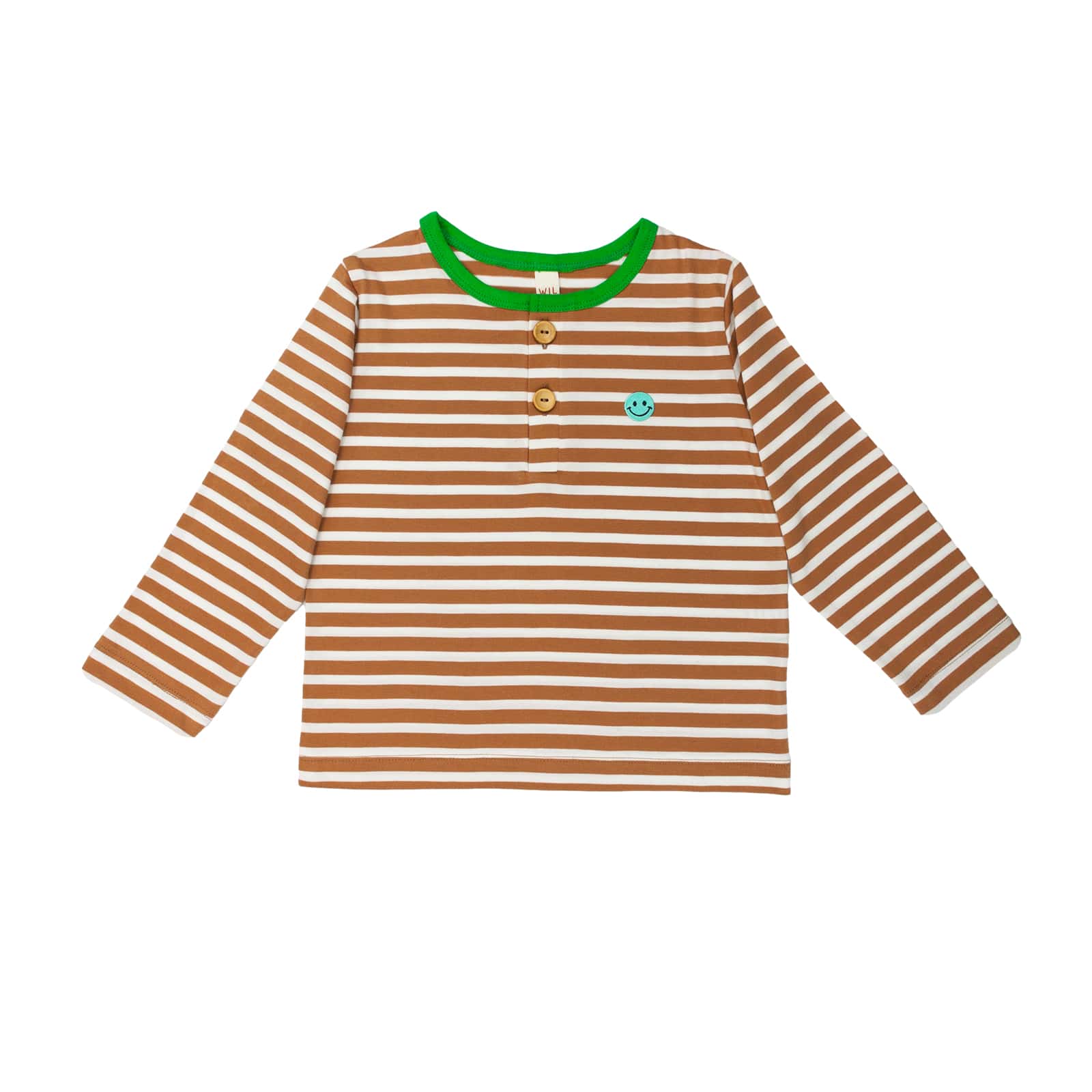 Langarm Shirt Braun Gestreift