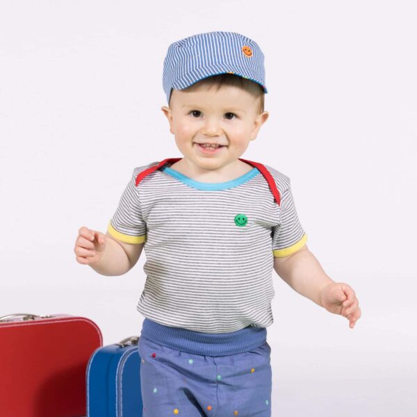 Baby Body Grau Gestreift – Bild 2