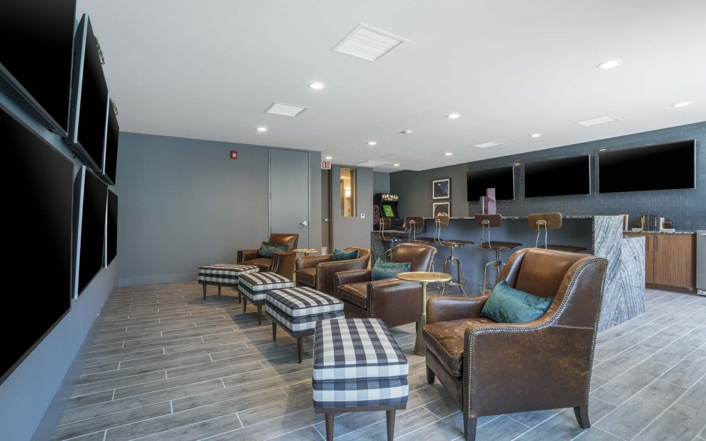 Theatre room with large screen at Windsor Mission Valley, 5080 Camino Del Arroyo San Diego, CA 92108