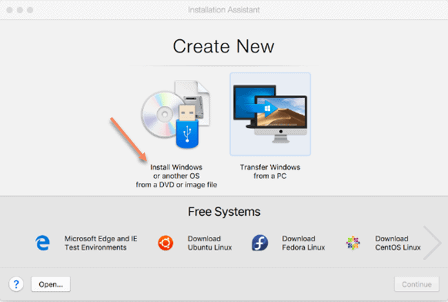 Install Another OS from a DVD or Image File