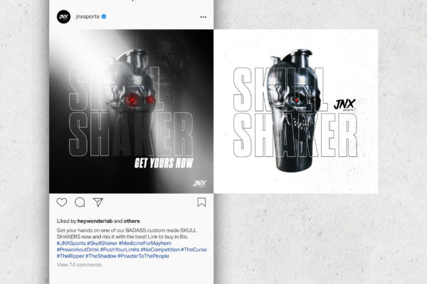 Mobile phones with animated social media posts by communication strategists, Wonderlab