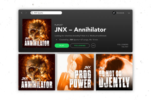 Screen grab from a Spotify playlist designed by brand strategists Wonderlab.