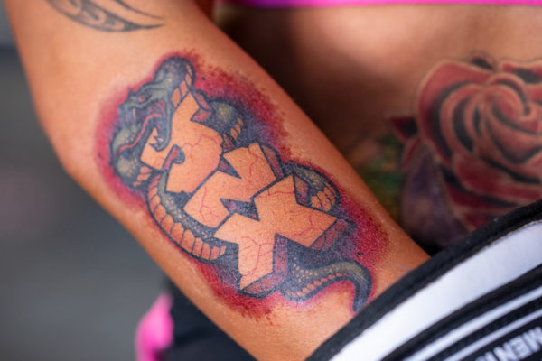 Snake tattoo on a forearm, tattoo designed by Wonderlab as part of a social media competition.