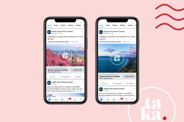 Mobile phones with a social media posts by communication strategists, Wonderlab