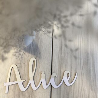 Namnskylt Trä - Halvdoppad