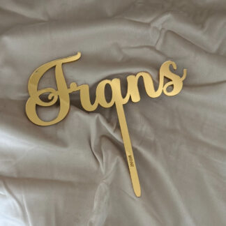 Caketopper akryl - Ett valfritt namn/ord