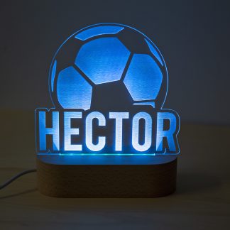 Personlig led-lampa fotboll med namn
