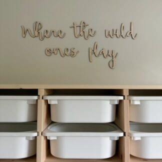 Väggtext - Where the wild ones play