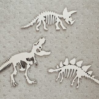 Dinosaurieskelett väggdekal 3-pack