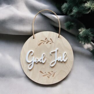 Skylt God Jul - Kvist
