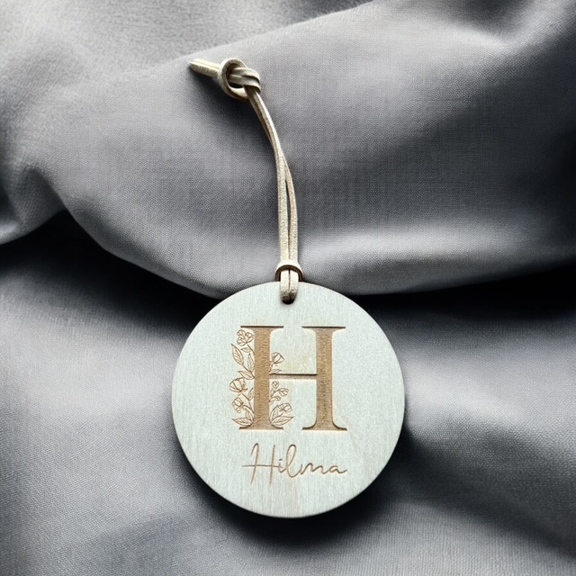 Nyckelring Flower  -  Bokstav & namn