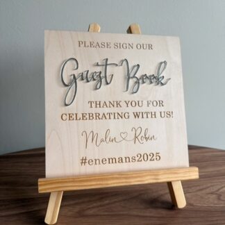 Skylt - Gästbok