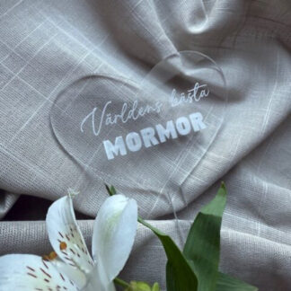 Blomsterpinne - Hjärta gravyr