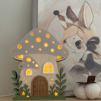 Personlig led-lampa svamphus. Svamplampa