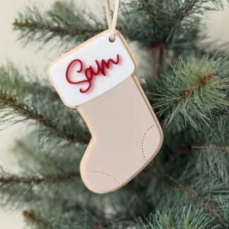 Hänge - Julstrumpa med 3D-namn