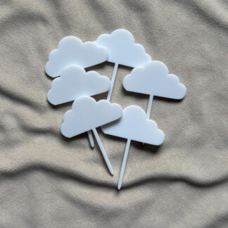 Cupcake-toppers - Moln 6-pack