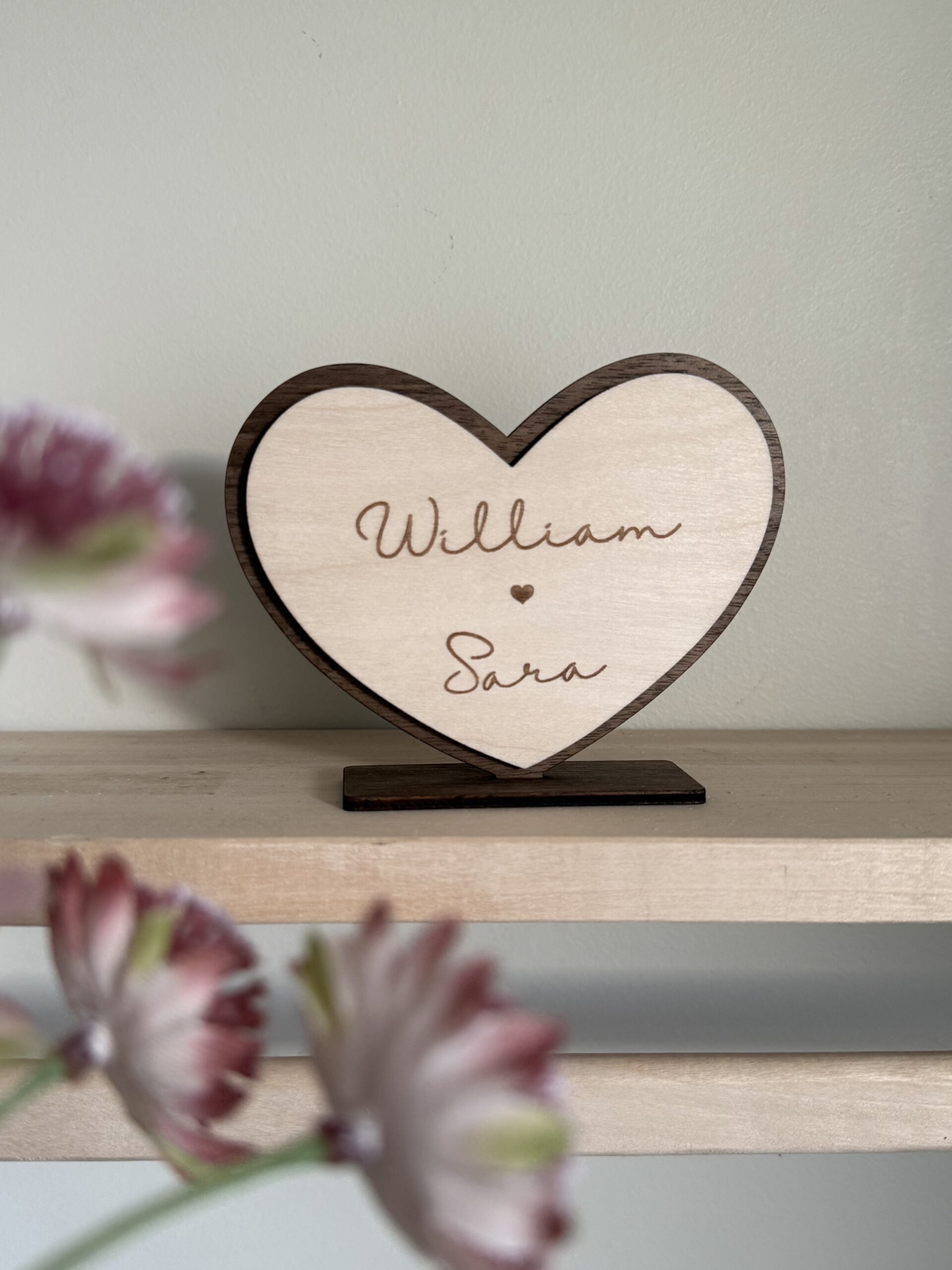 Hjärta med namn - Dekoration