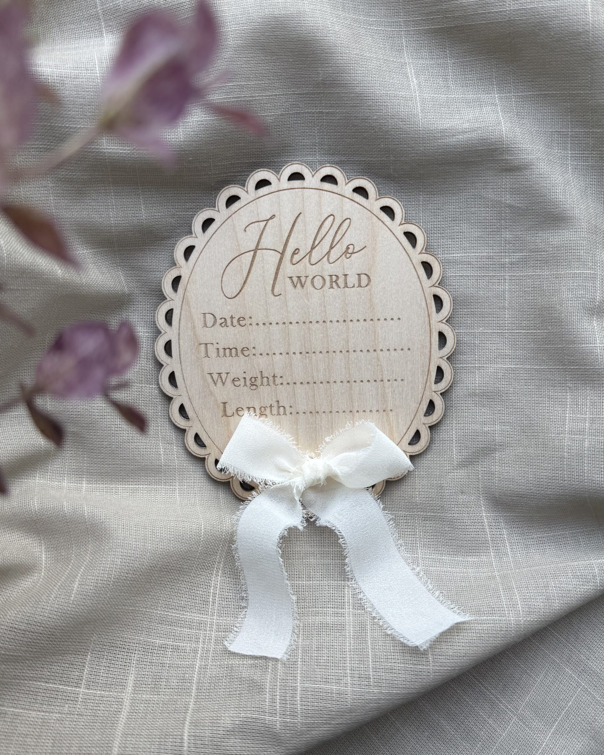 Hello world med chiffongband