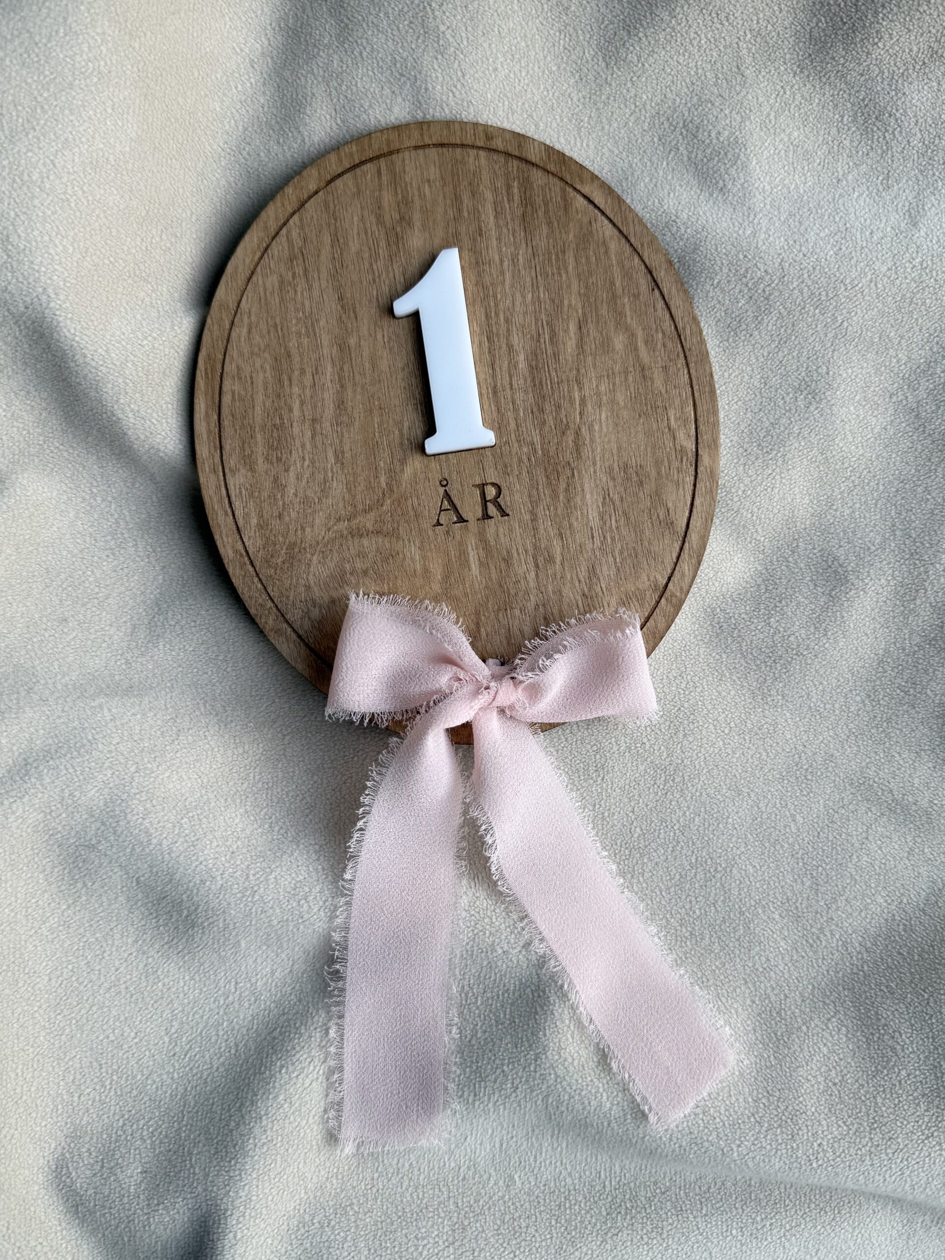 Milstolpekort - Oval med chiffongband - Bild 3