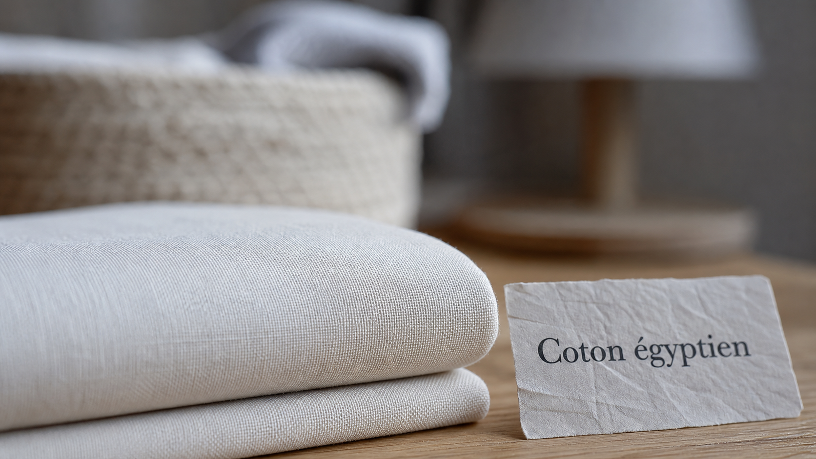 Coton egyptien : gros plan fibres longues et tissage fin