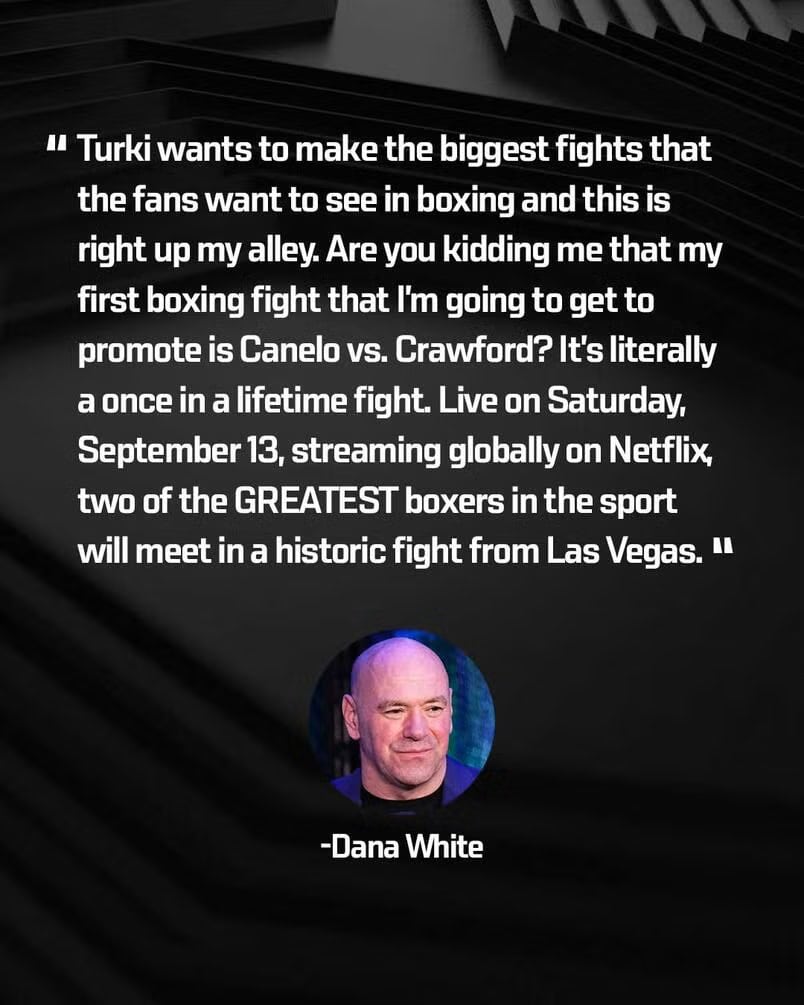 Dana White Canelo vs Crawford