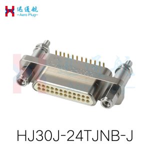 High-speed HJ30J micro-rectangular electrical connector for industrial applications.