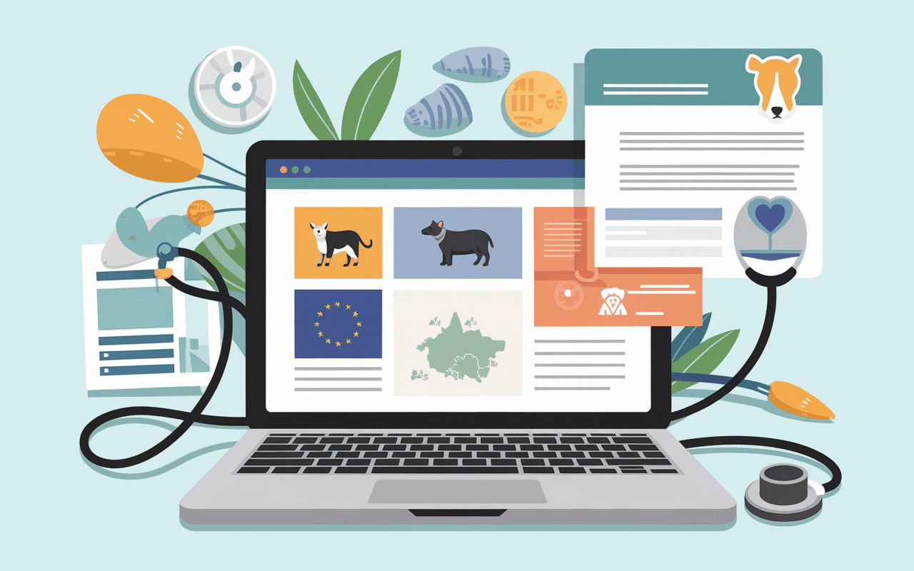 anivetvoyage écran site web animaux vétérinaire