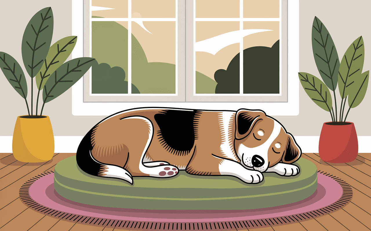 Chien paisible dog-confort.com coussin orthopédique